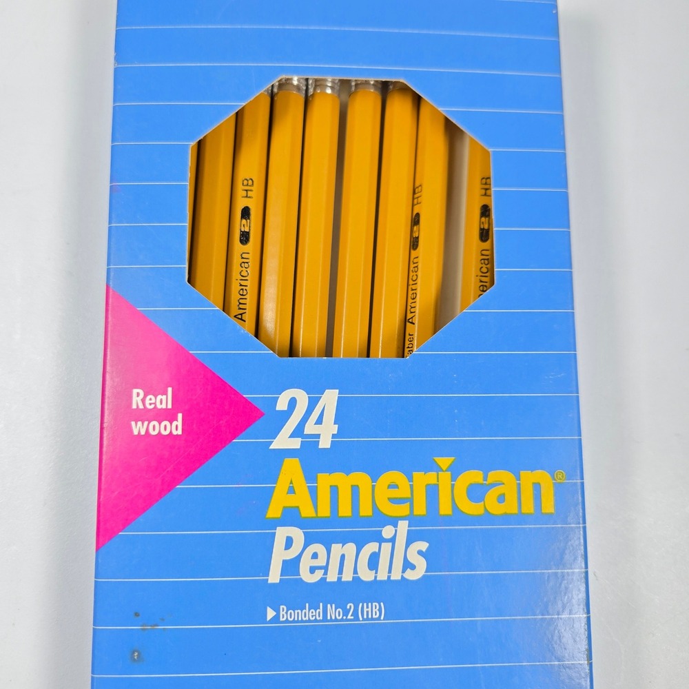 Vintage Eberhard Faber American Pencils No 2 HB Yellow Wood Made in USA 10 Count - Picture 3 of 10